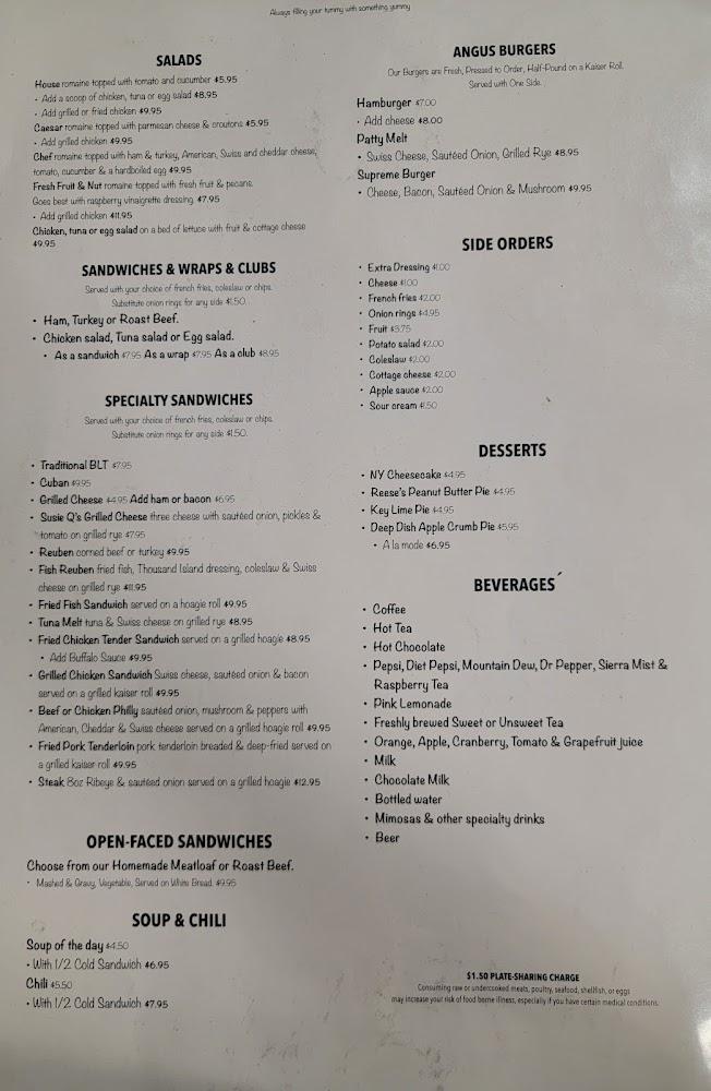 Susie Q’s Menu image 3